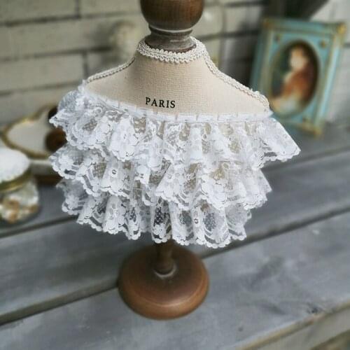 5Meters Off White Lace Ribbon Edge Trim Black Ruffle Fabric Embroidered Tape Sewing Craft Wedding Dress Clothes Accessories