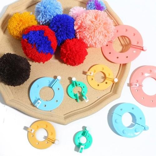 8Pcs/Set 3.5/5.5/7/9cm Weaving Plush Tools PomPom Maker Knitting Loom Kit Kids DIY Handwork Craft Supplies