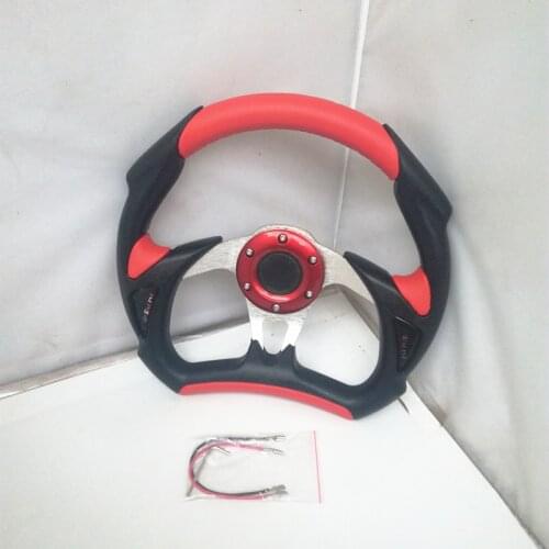 Auto 13 inch steering wheel / racing steering wheel PVC universal modified steering wheel black / red / silver / yellow / blue