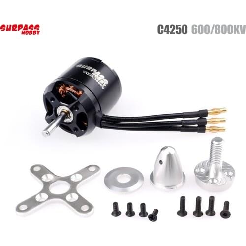 SURPASS HOBBY 3520 C4250 600KV 800KV Brushless Motor for RC Airplane Fixed-wing Glider Aircraft