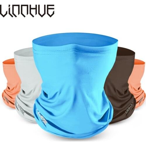 LINNHUE Outdoor Ice Silk Sun-proof Fishing Arm Sleeve Cycling Running Sleeve Cover Sun UV Protection Breathable Mask Set