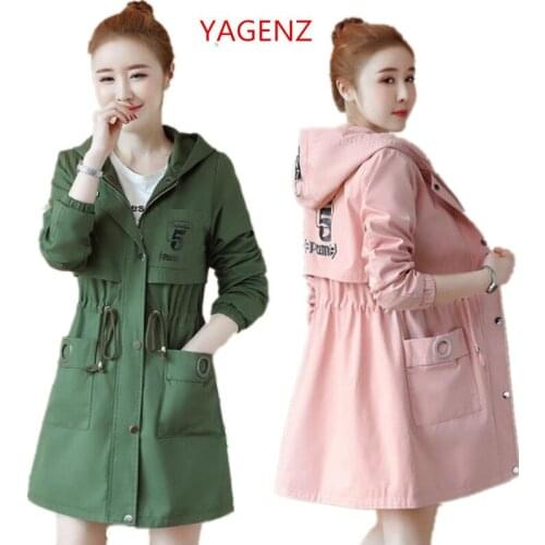 Fashion spring coat women Students trench coats for women chaqueta mujer Outerwear 2018 Autumn Hooded High quality fabrics K3211