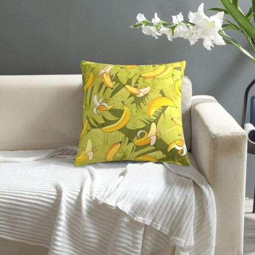 Banana And Leaves Pattern pillowcase printed cushion cover sofa waist pillow pillow cover