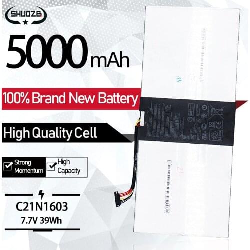 New C21N1603 Laptop Battery For Asus Transformer 3 Pro T303UA T303UA-0053G6200U T303UA-GN050T 7.7V 5000mAh 39Wh