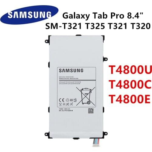 SAMSUNG Orginal T4800U T4800C T4800E 4800mAh Replacement Battery For Samsung Galaxy Tab Pro 8.4" T320 SM-T321 T325 T321