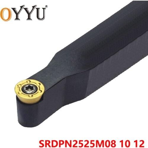 OYYU SRDPN2525M10 Turning Tool Holder SRDPN 25mm Lathe Cutter Shank SRDPN2525M08 SRDPN2525M12 use Cabride Inserts RPMT Cutter