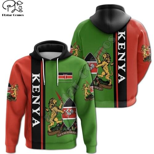 PLstar Cosmos Newest Africa Kenya Country Flag Tribe Culture Tattoo Pullover 3DPrint Men/Women Harajuku Funny Casual Hoodies B9