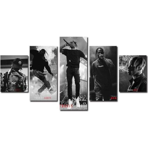 Travis Scott Rapper Hip Hop Canvas Painting Wall Art Print Poster Picture Decorative Painting Living Room Home Decoration