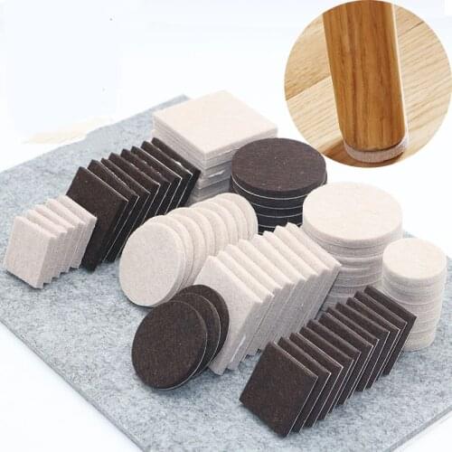 Self-Adhesive Furniture Pads Chair Table Leg Felt Pads Non-slip Feet Mat DIY Furniture Accessories Anti Scratch Floor Protectors