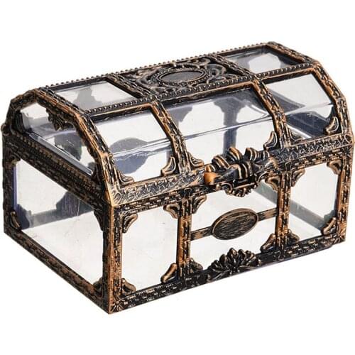 High Quality Jewelry Box Storage Organizer Plastic Transparent Treasure Chest Jewelry Makeups Gifts Storage Boxes