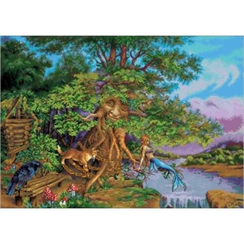 Fairy tale world patterns Counted Cross Stitch 11CT 14CT 18CT DIY wholesale Chinese Cross Stitch Kits Embroidery Needlework Sets