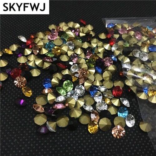 All Rest Colors 6mm,8mm Pointed Back Round Crystal Fancy Crystal ss28 ss38 Glass Chatons For Jewelry Accessory