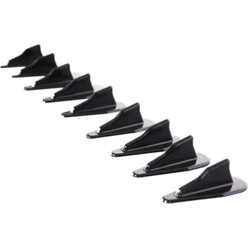 Universal EVO-Style ABS Roof Shark Fins Spoiler Wing Kit Vortex Generator 10pc