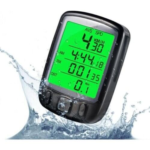 Bike LCD Digital Cycling Speedometer Computer Bicycle Backlight Screen Display Odometer Waterproof