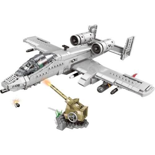 XINGBAO 06022 Military Army Series 961PCS The A10 Fighter Set Building Blocks Brick Attacking Plane Model Kit Educational Toys