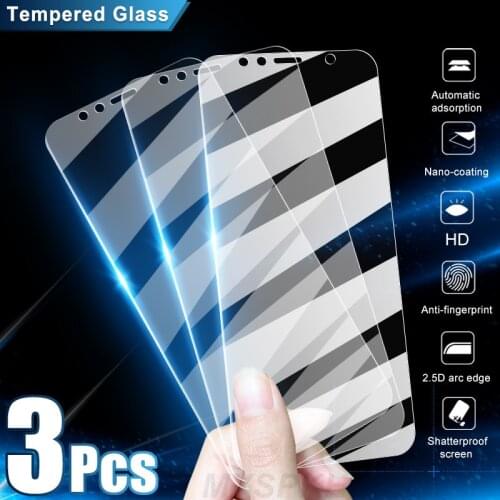 3Pcs Full Cover Protective Glass For Huawei Honor 8X 8A 8C 8S Tempered Glass on Honor 7A 7C 7X 7S 9X 9A 9C 9S 20S 30S X10 Glass