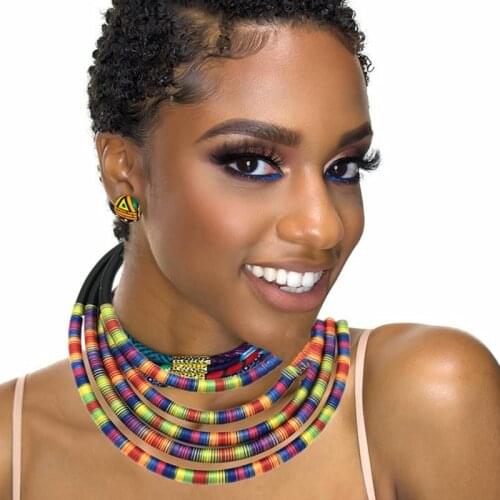 Multilayer Choker Necklaces Earrings Jewelry Sets Women Bib Collar Statement Necklace Rope Magnetism Jewelry New