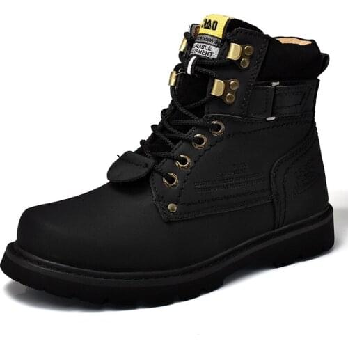 Winter Boots Leather Shoes Work Safety Boots Men Fashion Work Shoes For Martin Boots Puncture Proof Safety Shoes Footwear