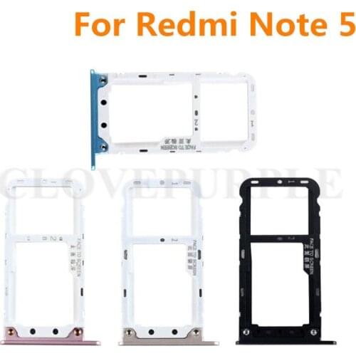 10PCS/lot SIM Card Tray Holder Micro SD Card Holder Slot Adapter for Xiaomi Redmi Note 5 Note5