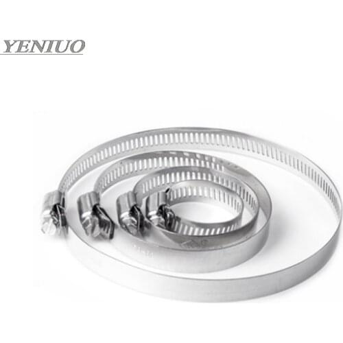 10pcs High Quality Screw Worm Drive Hose Clamp 304 Stainless Steel Hose Hoop Pipe Clamp Clip