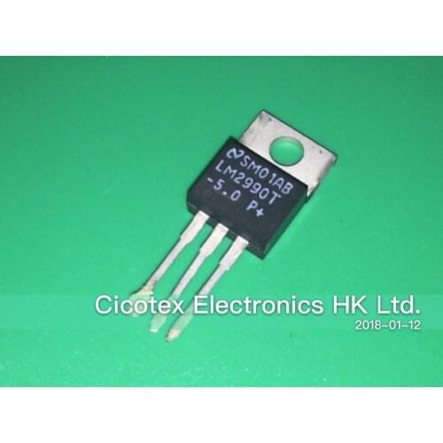 5pcs/lot LM2990T-5.0 TO220-3 IC REG LINEAR -5V 1.8A TO-220 LM2990T-5.0P+ LM2990T -5.0P