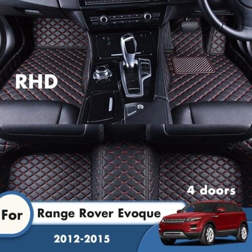 RHD Custom Car Floor Mats For Range Rover Evoque 2015 2014 2013 2012 SUV 4 Doors Auto Styling Interiors Accessories Decor Carpet