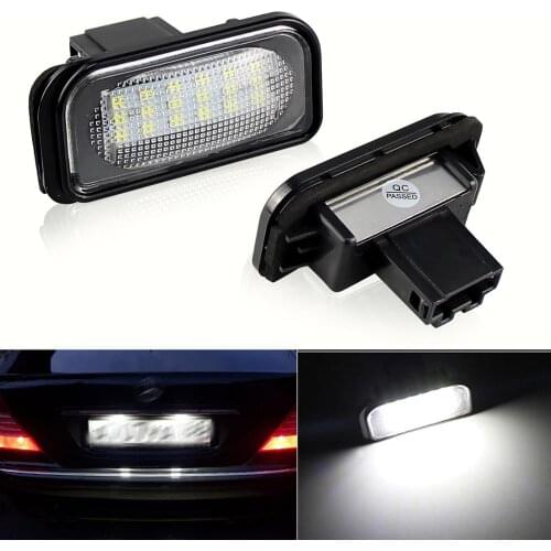 2Pcs No Error For Benz W203 Car Led License Plate Light 6000k 12V For Mercedes Benz Canbus Led Number License Plate Light Lamp