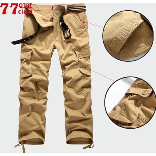 Tactics Cargo Pants Men Multi Pockets Military Plus size outdoor Joggers Pants Male Army Straight Loose Trousers Casual Pant
