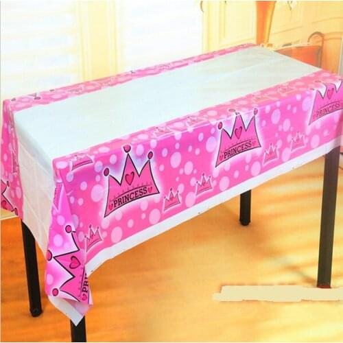 Children birthday party cartoon table cloth kids happy birthday Princess PVC tablecloth tablecover festive decoration supplies