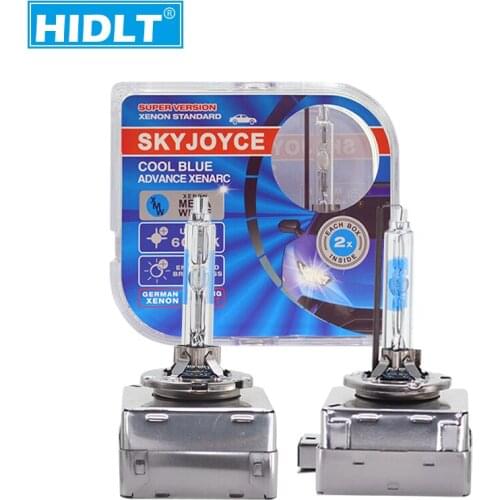 HIDLT 2PCS Car Headlight Bulbs 35W 55W Xenon D1S HID Lamps 5500K White Super Bright D3S HID Lights Replacement For Auto Headlamp