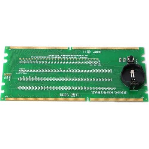 HOT-DDR2 and DDR3 2 in 1 Illuminated Tester with Light for Desktop Motherboard Integrated Circuits