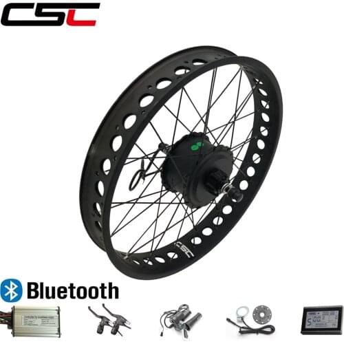 Ebike snow bicycle conversion kit 4 colors 20 24 26" 4.0 Tyre 36V 250W Bluetooth electric fat bike front rear motor wheel