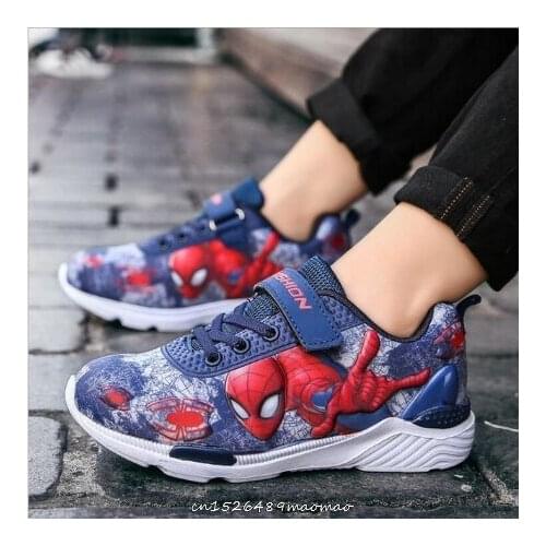 Disney Children Kid Spiderman Shoes Tennis Sneakers Toddler Baby Boys Girls Cartoon Breathable Shoes