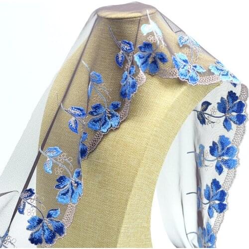 MLAEY 2Yards Pink Exquisite Embroidered Flower Lace Trim High Quality Lace Fabric DIY Craft&Sewing Dress Clothing Accessories