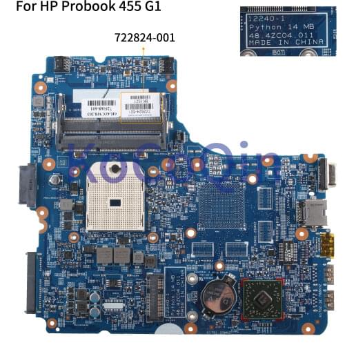 KoCoQin Laptop motherboard For HP Probook 445 G1 455 G1 Mainboard 722824-001 722824-601 12240-1 48.4ZC04.011 AMD