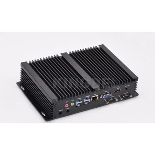 Windows 10 cheap fanless mini industrial pc with max 16GB RAM mSATA SSD Intel i5 4200u CPU 2 COM Ports Mini Desktop Gigabit LAN