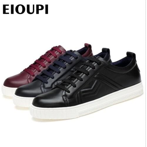 EIOUPI top quality new design genuine real cow leather mens fashion business casual shoe breathable men shoes lh2067