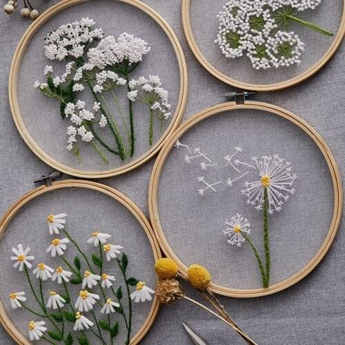 European style mesh DIY embroidery flower painting cross stitch kit embroidery kit Diy beginner embroidery kreuzstich