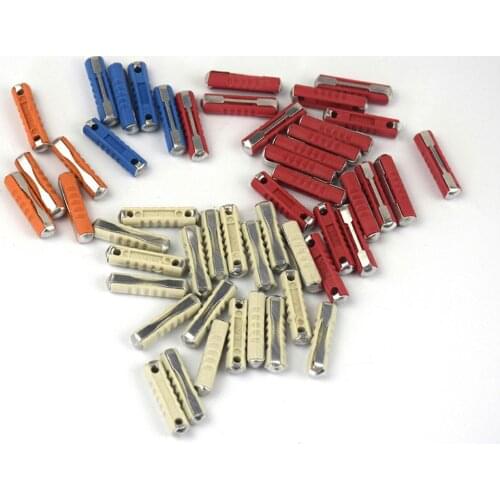 50Pcs/Kit 5A 8A 16A 25A Classic Car Auto Fuses Kit Ceramic Car Fuse Bullet Automotive European Fuse