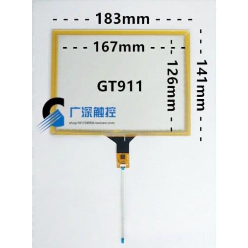 Original new 7.5-inch 7.6-inch 4-wire resistive touch screen car DVD navigation industrial external contacts up 168 * 129