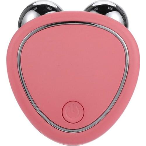 Portable Facial Micro-current Beauty Instrument For Lifting Thinning And Reducing Edema With Double Roller Massager