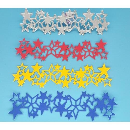 Five-pointed star combination metal cutting die for DIY scrapbooking, card making, photo album decoration, embossing crafts