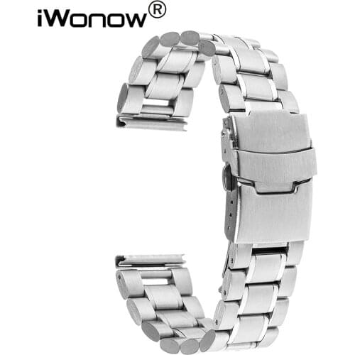 Stainless Steel Watch Band 24mm +Tool for Panerai PAM Luminor Radiomir Safety Buckle Strap Wrist Bracelet Black Rose Gold Silver