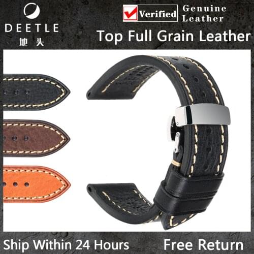 Luxury Calfskin Watch Band Genuine Leather Straps 18 20 22mm for Samsung Huawei Watch gt 2 Amazfit Strap Black Brown Watchband