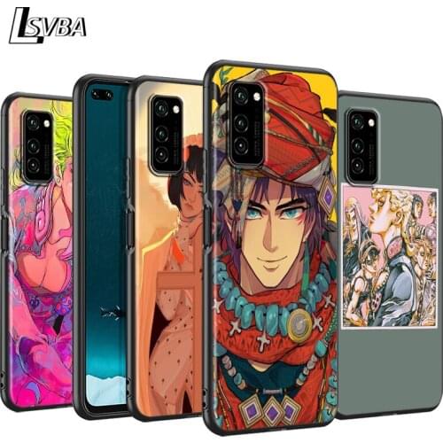 JOJO Bizarre Anime Silicone Phone Case for Huawei P30 P20 P40 Lite E Pro P Smart Z Plus 2019 P10 P9 Lite Black Cover