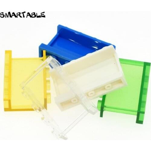 Smartable Window Frame 1x4x2 Transparent Parts Building Blocks DIY House Toys For Kids Compatible All Brand 14718 City 12pcs/lot