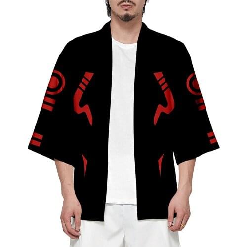 Anime Jujutsu Kaisen Ryomen Sukuna Cosplay 3D Printing Japanese Kimono Haori Yukata Cool Streetwear Jacket Coat