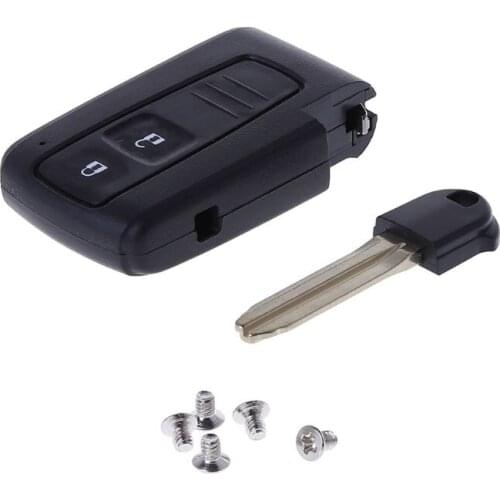 2 Buttons Remote Smart Car Key Case Cover For Toyota Prius Corolla Verso Toy43 Uncut Blade