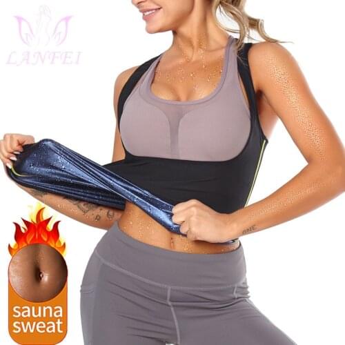 LANFEI Sweat Sauna Tops Waist Trainer Body Shaper Suit Fat Burning Shapewear Slim Belts Workout Fitness Women Belly Shaper Vest