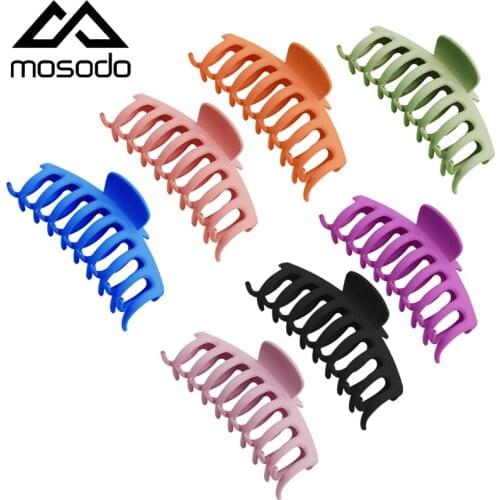 Mosodo New Multi Color Claw Clip Large Hairpin Crab Hair Claw Bath Clip Womens Horsetail Clip Girls Hair Accessories